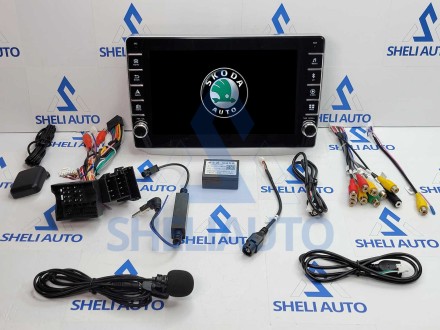 Штатная магнитола Sheli K1 (1/32GB) с кнопками для Skoda Fabia 2 (2007-2014) (серебро)