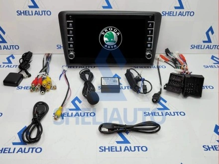 Штатная магнитола Sheli K1 (1/32GB) с кнопками для Skoda Rapid (2012-2020) (F1)