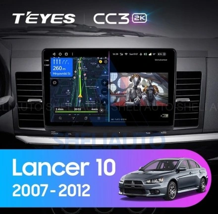 Штатная магнитола Teyes CC3 2K (6/128GB) для Mitsubishi Lancer 10 (2007-2014) Тип-B
