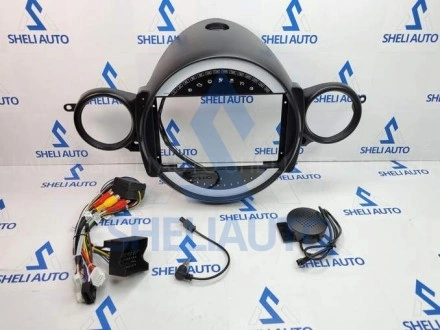 (КОМПЛЕКТ) (1664) Рамка + провода BMW Mini Coupe (2007-2015) (9*)