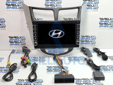 Штатная магнитола Sheli K4GT (4/64GB) с кнопками для Hyundai Solaris (2010-2016)