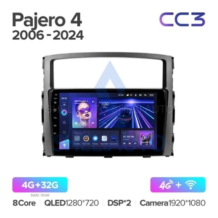 Штатная магнитола Teyes CC3 (4/32GB) для Mitsubishi Pajero 4 (2006-2014)