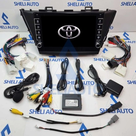 Штатная магнитола Sheli K1 (1/32GB) с кнопками для Toyota Prius Plus V Alpha (2012-2017) (Правый руль)
