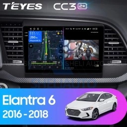 Штатная магнитола Teyes CC3 (4/64GB) для Hyundai Elantra 6 (2015-2018) Тип-B