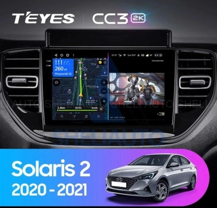 Штатная магнитола Teyes CC3 2K (4/32GB) для Hyundai Solaris 2 (2020-2021)