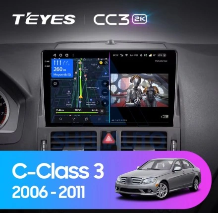Штатная магнитола Teyes CC3 (4/64GB) для Mercedes C Class 3 W204 S204 (2006-2011)