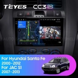 Штатная магнитола Teyes CC3 2K (4/32GB) для Hyundai Santa Fe I (2000-2012)