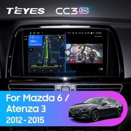 Штатная магнитола Teyes CC3 2K (6/128GB) для Mazda 6 III GJ (2012-2017) Тип-B