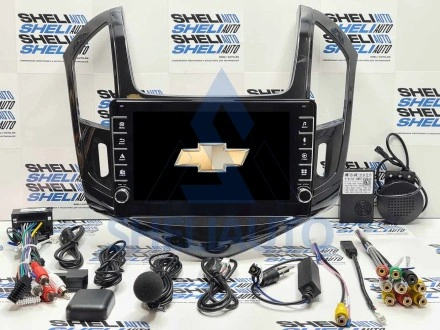 Штатная магнитола Sheli K2 (2/32GB) с кнопками для Chevrolet Cruze (2012-2015) (черная глянцевая)
