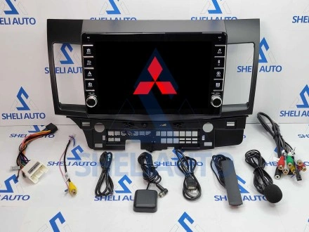 Штатная магнитола Sheli K2GT (2/32GB) с кнопками для Mitsubishi Lancer 10 (2007-2014) Тип-A (10 дюймов)