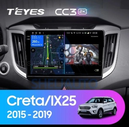 Штатная магнитола Teyes CC3 2K (3/32GB) для Hyundai CRETA IX25 (2015-2021)