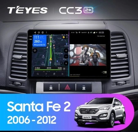 Штатная магнитола Teyes CC3 (4/32GB) для Hyundai Santa Fe 2 (2006-2012)