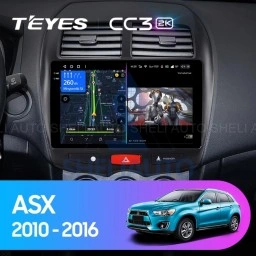 Штатная магнитола Teyes CC3 2K (4/32GB) для Mitsubishi ASX (2010-2016) Тип-A