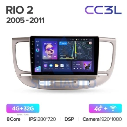 Штатная магнитола Teyes CC3L WiFi (2/32GB) для Kia Rio 2 (2005-2011)