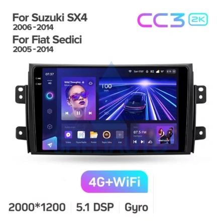 Штатная магнитола Teyes CC3 2K (3/32GB) для Suzuki SX4 (2006-2014)