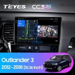 Штатная магнитола Teyes CC3 2K (3/32GB) для Mitsubishi Outlander 3 (2010-2016) Тип-A