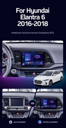 Штатная магнитола Teyes CC3 (4/32GB) для Hyundai Elantra 6 (2015-2018) Тип-B