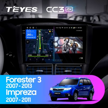 Штатная магнитола Teyes CC3 (4/64GB) для Subaru Forester III (2007-2013)
