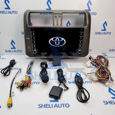 Штатная магнитола Sheli K2 (2/32GB) с кнопками для Toyota Land Cruiser Prado 150 (2009-2013) Тип-C (F2)