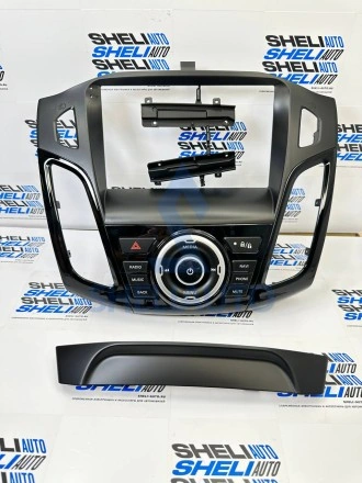 V! (F2) (ЧЕРНАЯ) (КОМПЛЕКТ) (470) Рамка + провода Ford Focus 3 (2011- 2019) (9*)