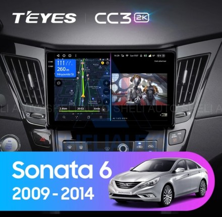 Штатная магнитола Teyes CC3 2K (4/64GB) для Hyundai Sonata 6 YF (2009-2014) Тип-A