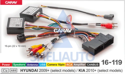 Провода Kia Sorento 2 XM (2009-2012) (штатная камера и штатный усилитель)