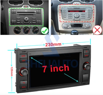 (M3GT) Магнитола Ford Transit / Fiesta / Mondeo / Focus / Galaxy (2003-2012) (7*)