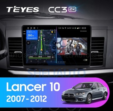 Штатная магнитола Teyes CC3 2K (4/64GB) для Mitsubishi Lancer 10 (2007-2014) Тип-B
