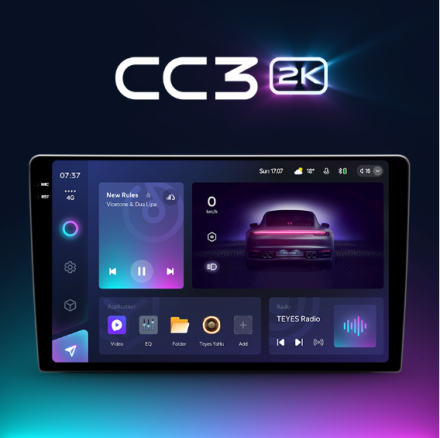(СС3-2K-4/64) Магнитола Teyes CC3 2K (4/64 GB) + WiFi + 4G + 2K (для 9* рамок)