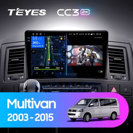 Штатная магнитола Teyes CC3 (4/32GB) для Volkswagen Multivan T5 (2003-2015)