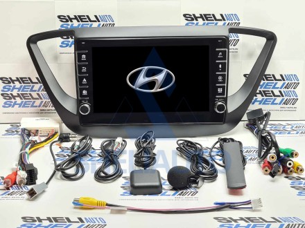Штатная магнитола Sheli K4GT (4/64GB) с кнопками для Hyndai Solaris 2 (2017-2020) Тип-A