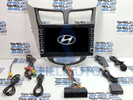 Штатная магнитола Sheli K2GT (2/32GB) с кнопками для Hyndai Solaris (2010-2016)