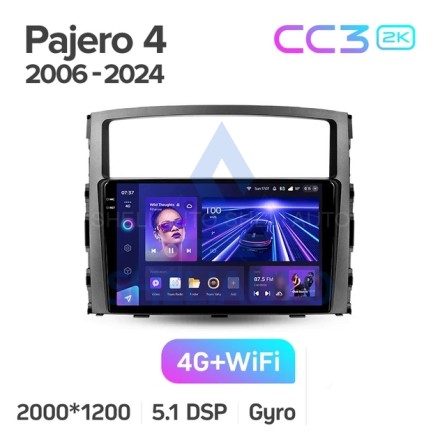 Штатная магнитола Teyes CC3 2K (3/32GB) для Mitsubishi Pajero 4 (2006-2014)