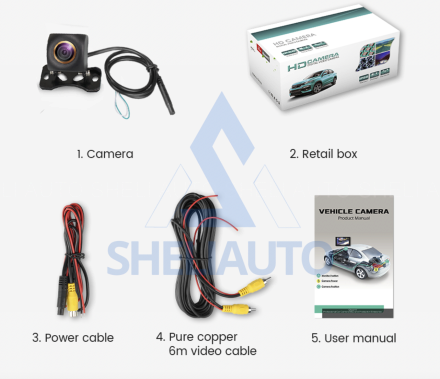 Камера (ДИНАМИЧЕСКАЯ) заднего вида "рыбий глаз" 170*