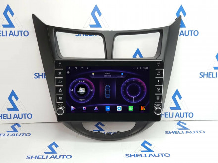 Штатная магнитола Sheli K4GT (4/64GB) с кнопками для Hyndai Solaris (2010-2016)