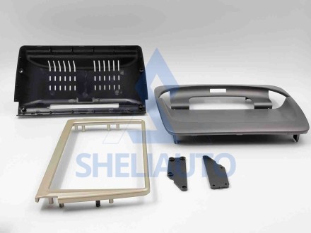 (НЗ) Рамка (CЕРО-ЧЕРНО-БЕЖЕВАЯ) Volvo S40 2 (2004-2012)/ C30 (2006-2013)/ C70 (2004-2013) (9*) 0DIN