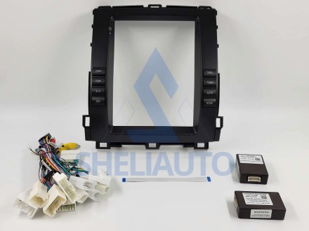 (v1.0)(B/A)(F2)(Tesla)(КОМПЛЕКТ)(500) Рамка + провода Toyota Land Cruiser Prado 120 3 / Lexus GX470 J120 (2002-2009)