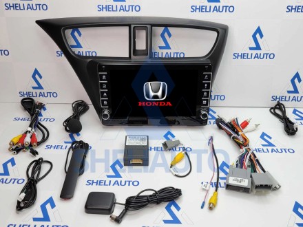 Штатная магнитола Sheli K6GT (6/128GB) с кнопками для Honda Civic 9 FK FB (2012-2017)