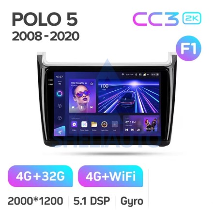 Штатная магнитола Teyes CC3 2K (4/32GB) для Volkswagen Polo 5 (2008-2020)