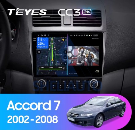Штатная магнитола Teyes CC3 2K (4/64GB) для Honda Accord 7 (2002-2008) (F2)