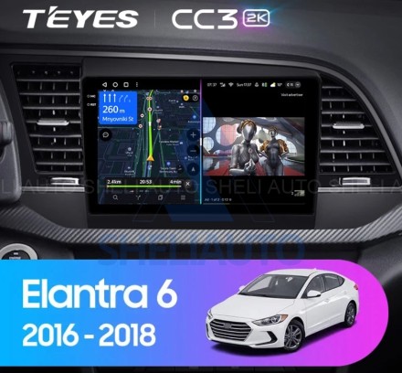 Штатная магнитола Teyes CC3 (3/32GB) для Hyundai Elantra 6 (2015-2018) Тип-B
