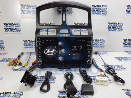 Штатная магнитола Sheli K1 (1/16GB) с кнопками для Hyundai Santa Fe I (2005-2012)