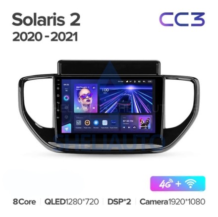 Штатная магнитола Teyes CC3 (4/64GB) для Hyundai Solaris 2 (2020-2021)