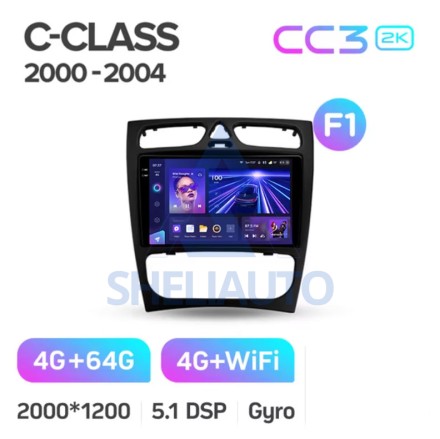 Штатная магнитола Teyes CC3 2K (4/64GB) для Mercedes Benz C Class S203 CL203 W203 (2000 - 2004)