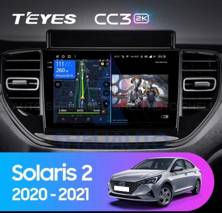 Штатная магнитола Teyes CC3 2K (4/32GB) для Hyundai Solaris 2 (2020-2021)