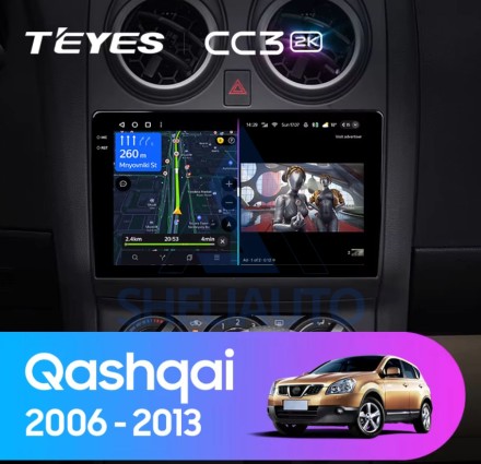 Штатная магнитола Teyes CC3 (3/32GB) для Nissan Qashqai J10 (2006-2013)