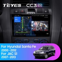 Штатная магнитола Teyes CC3 2K (4/32GB) для Hyundai Santa Fe I (2000-2012)