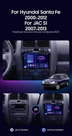 Штатная магнитола Teyes CC3 2K (3/32GB) для Hyundai Santa Fe I (2000-2012)