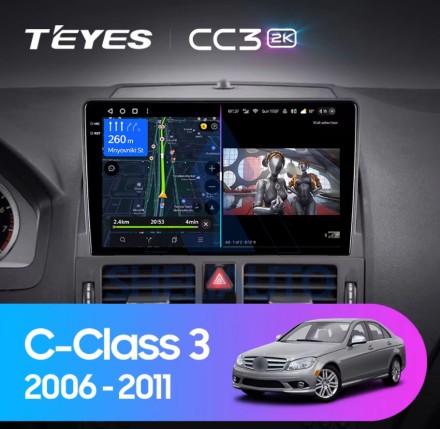 Штатная магнитола Teyes CC3 2K (4/64GB) для Mercedes C Class 3 W204 S204 (2006-2011)
