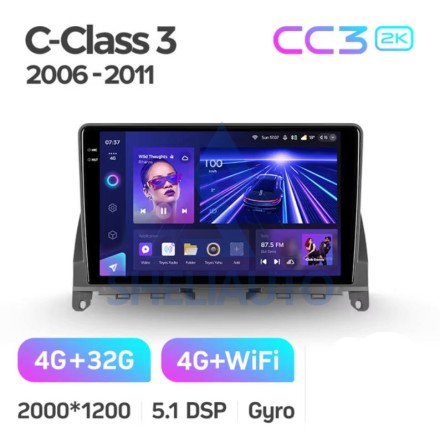 Штатная магнитола Teyes CC3 2K (4/32GB) для Mercedes C Class 3 W204 S204 (2006-2011)